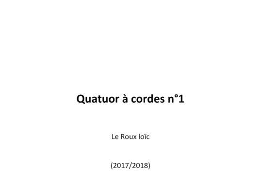 partition quatuor